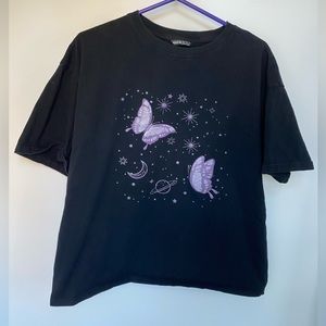 Outer space butterfly oversized Shein shirt